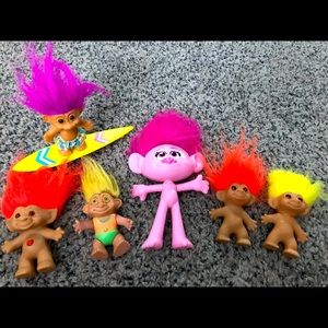 Vintage Trolls +1 New. Qty. 6. Various Sizes.